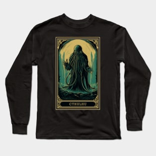 Cthulhu Tarot Card Vintage Artwork Long Sleeve T-Shirt